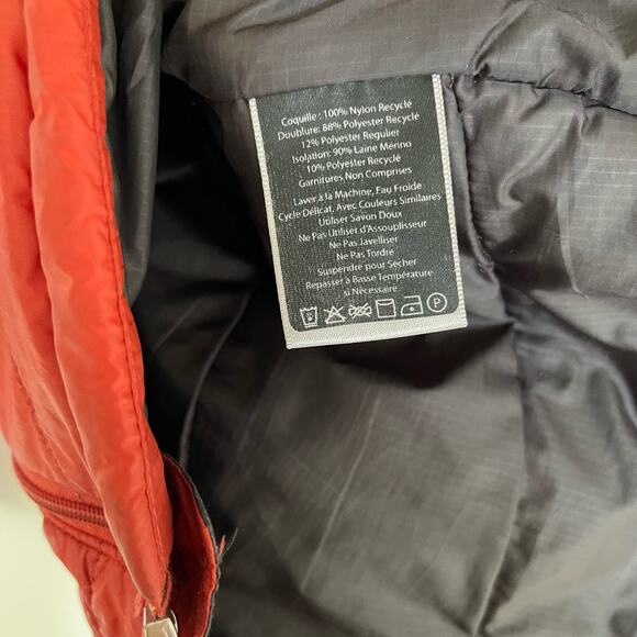 Ibex Wool Aire Orange Red Merino Wool Loft Puffer Jacket - Picture 11 of 11